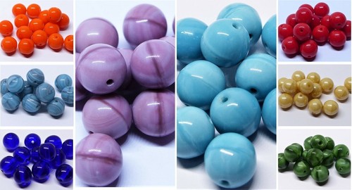 8mm czech pressed glass - pressed, round