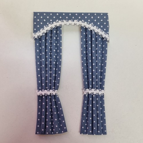 Dolls house miniature curtains - dolls,