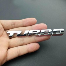 1pc Silver 3D TURBO Logo Metal