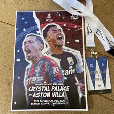 Crystal Palace V Aston Villa Semi Final Programme & lanyard 26/04/25