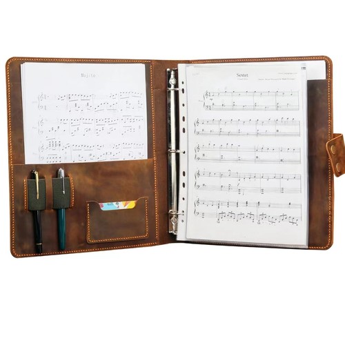 Handmade leather sheet music - leather,