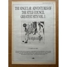 STYLE COUNCIL SINGULAR ADVENTURES OF POSTER SIZED original music press advert fr