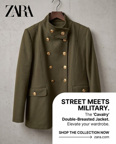 Bnwt zara manteco khaki green - bnwt,