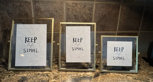 Gold metal floating - metal, frames
