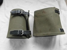 VINTAGE PAIR BUCKLE STRAP GREEN CANVAS MILITARY GAITERS ~ FROM LOCAL AUCTION