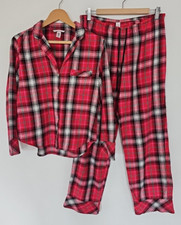 Victoria's Secret Tartan Checked Flannel Button Up Pyjama Set Size S