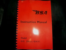 BSA C12 S/A INSTRUCTION MANUAL