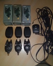 Fox micron m alarms x3 with box, leads, xb1 sounder box and hard case. Red leds.