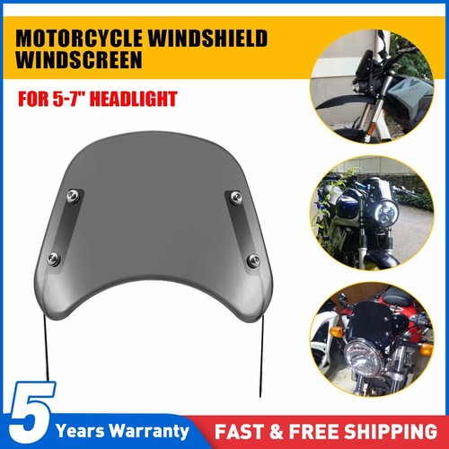 Motorcycle smoked round - smoked, 5-7"