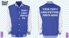 Custom Personalised Varsity Jacket Baseball College Letterman Unisex Mens/Women3