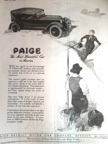 Advertisement for paige - for,