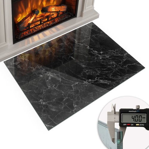 Glass fireplace protector 4mm - protector,