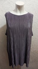 Women's Purple Pleated Tank Top, Size 18