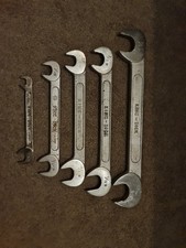  King Dick Angle Head 5 Piece Spanner Set  Made In England Imperial Witworth
