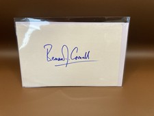 Bernard Cornwell - signed autograph card - author of the Sharpe novels, VG