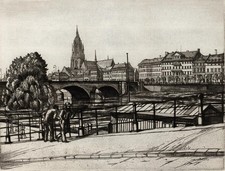 MARION RHODES Signed Etching