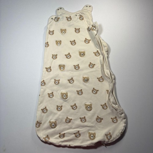 Cream teddy bear print - bear, baby