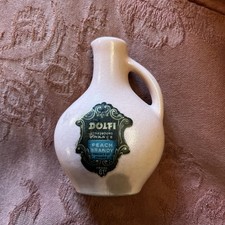 Antique "Dolfi" Miniature Bottle -Peach Brandy "Empty" h-7,5cm, w-5,5cm