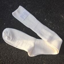 UK British Army Surplus Issue Long Socks, White Thin Wool Nylon Stockings Men