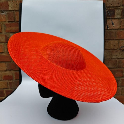 Orange large fascinator - orange,