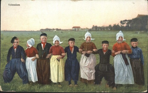 Vintage volendam postcard - vintage,