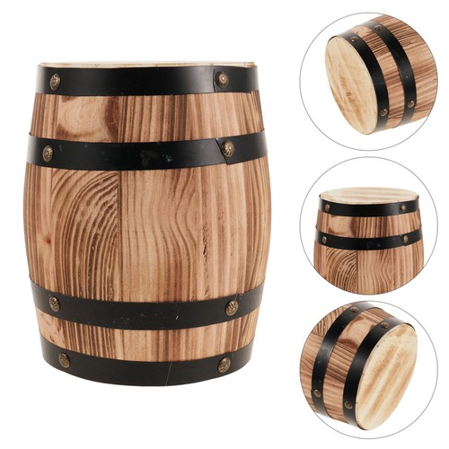 Wooden wine barrel decor - wooden,