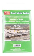 OR163 Peco 0-16.5 Gauge (NG7) GVT Open Wagons (3) - Laser Cut Kit (Pre-Owned)