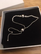 pandora Silver Bead Adjustable bracelet 16 Cm.