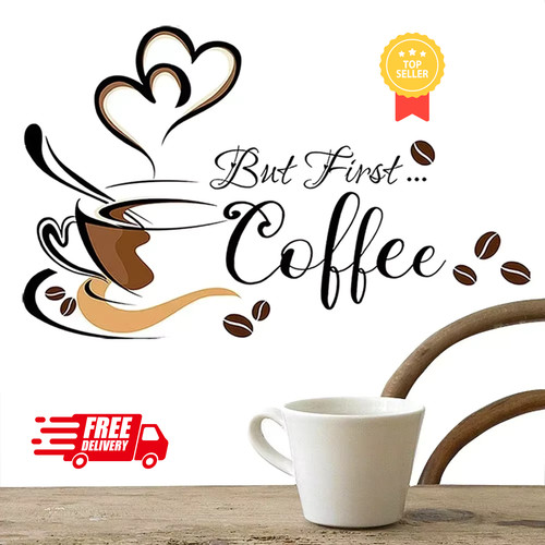 Coffee cup wall - stickers, diy