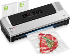 High-Speed Strong Vacuum Sealer Machine with 4 Modes, Sous Vide & 40 Vacuum Bags