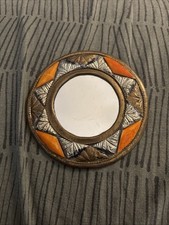 Vintage Copper Wall Mirror Art