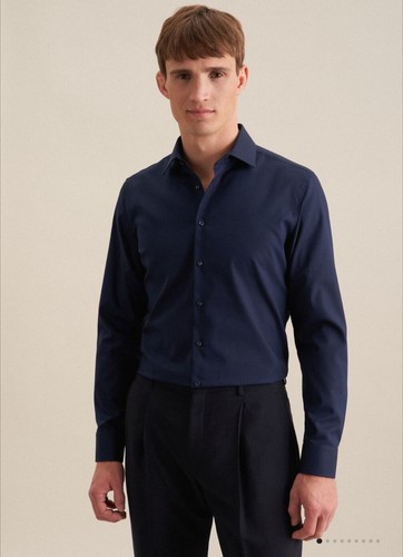 Seidensticker navy non iron - navy, non-iron