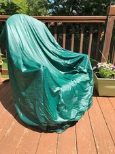 Vinyl 4-Stack Adirondack Chair Cover - Green Outdoor Patio Protection