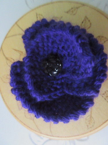 Knitted dark purple - knitted, poppy