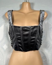 BNWT Zara grey velvet boned