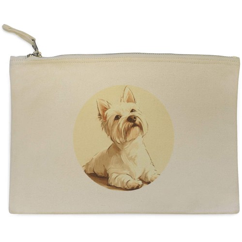 Westie dog laying down - dog,