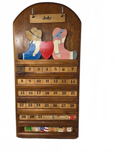 Vtg wooden perpetual - vtg,