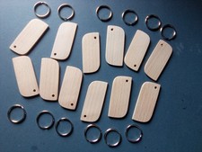 Blank wooden keyrings/hand