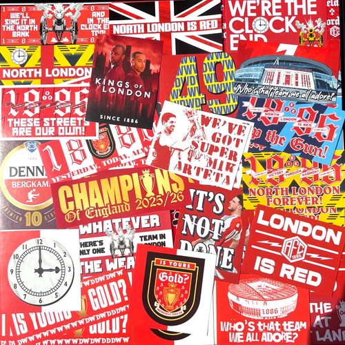 100 arsenal stickers - x,