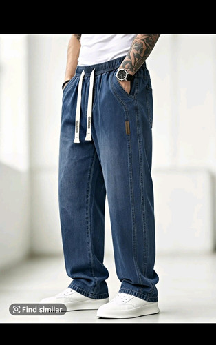 Men blue denim - blue, straight