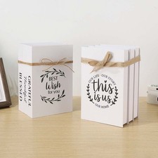 Farmhouse 3 Pcs Decorative Book Stack for Coffee Tables and Home Accents