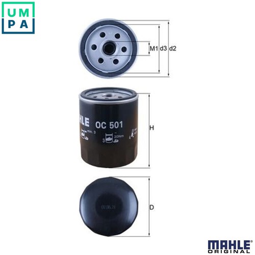 Oil filter 501 for alfa - oc,