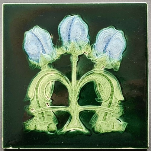 Art nouveau fireplace green - art,