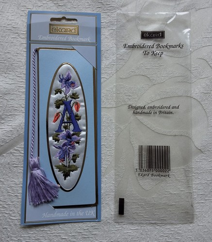 Ekard embroidered bookmark - bookmark, "a"