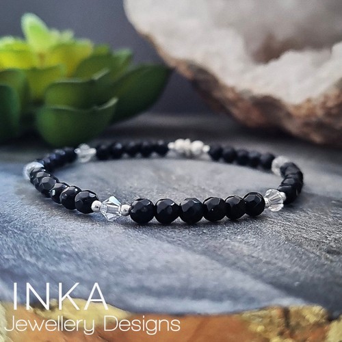 925 sterling silver - sterling, black