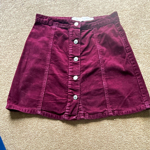 Denim burgundy corduroy - denim,