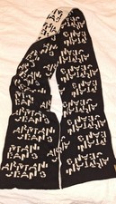 Armani Jeans Scarf Black White