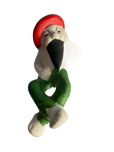 Gnome figurine red hat - hat, green