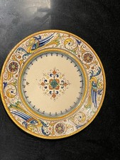 Deruta Raffaellesco Italian Plate Majolica Dragon Signed Dish Hand Painted 8”