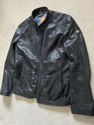 Hugo boss black leather - black, biker